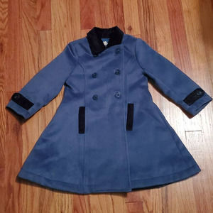 Hope & Henry Blue Collared Classic Dress Coat, Little Girl’s Size 3